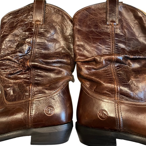 Double H Western Distressed Slouchy Boots, Sz 10 - Picture 10 of 13